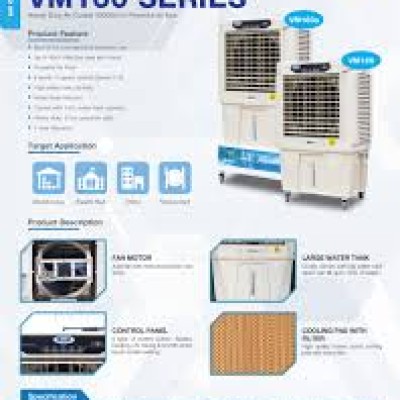 YET VM160 VM160-S Portable Air Cooler Industrial Grade 145L Water Tank 16000m3h Air Flow