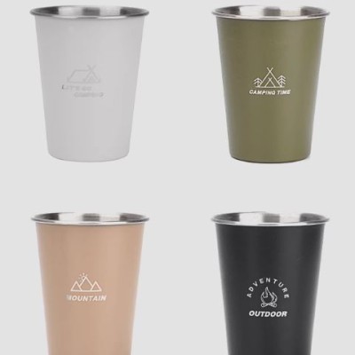 Outdoor 304 stainless steel camping cup (lightweight)