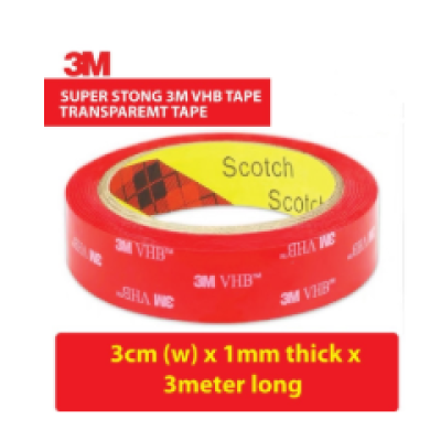 3M VHB 4910 Double Side Sided Mounting Foam Tape 30mm x 3 Meter