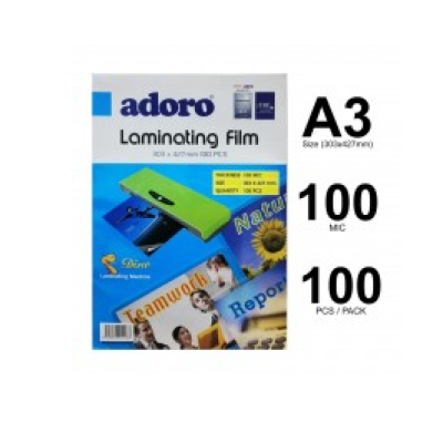 FILM- ADORO LAMINATING FILM, 303 X 427 A3 (100 MIC)