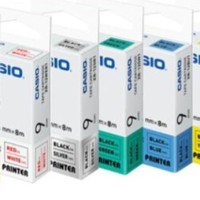 CASIO EZ-LABEL TAPE 9MM (WHITE CLEAR RED YELLOW GREEN BLUE)