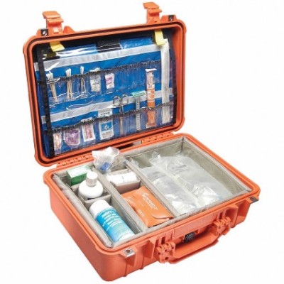 Pelican 1560 Case With Foam Orange (incl first aid supplies)