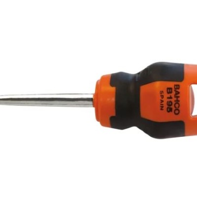 *Bahco Slotted Stubby Screwdriver, 4 x 0.8 mm Tip, 25 mm Blade, 85 mm Overall