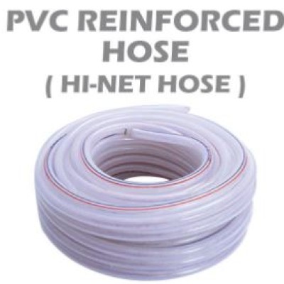 HOSE, CLEAR PVC HOSE, FIBER REINFORCED, 1 2" x 100M
