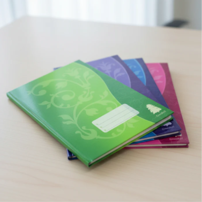 Green Hill - Assorted Colour F4 Hard Cover Notebook