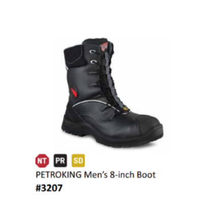 FOOTWEAR,SAFETY,RED WING,3207,BOOT (MEN),BLACK,8 in
