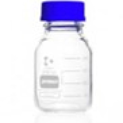 DURAN Original GL 45 Laboratory Bottle, clear, with Blue cap, 500 mL (1PK 10)