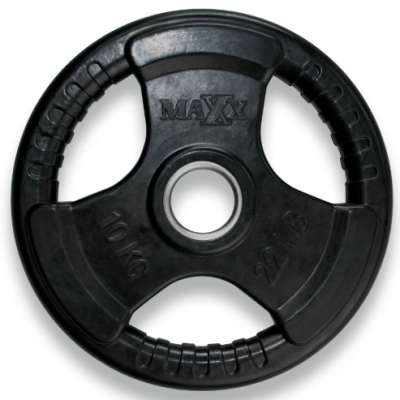 MAXX Rubberized 10KG Olympic Plate With Handle