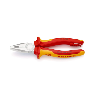 *Knipex Combination Pliers, 180 mm Overall, Straight Tip, VDE 1000V
