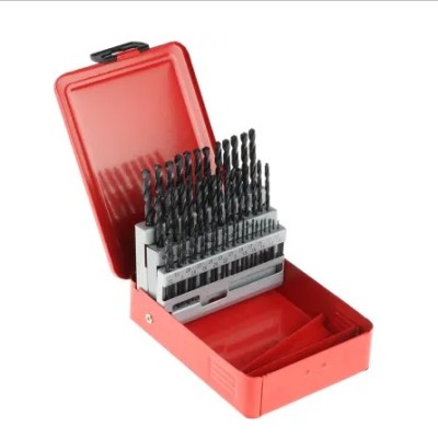 51-Piece Twist Drill Bit Set for Metal, 6mm Max, 1mm Min, HSS Bits