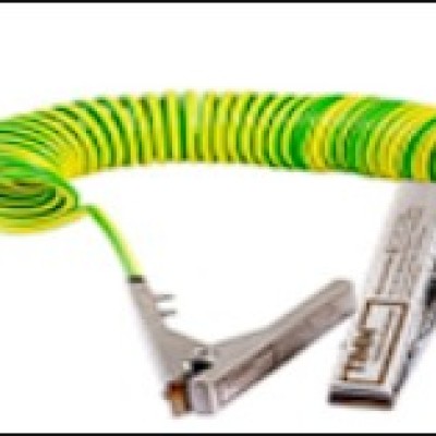 Grounding retractor with clamp 10mm x 50 meter (Yellow   Green Color)