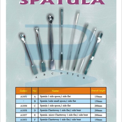 Prog A1053 Spatula, 150mm, chattaway's 1 side flat 1 side bent #4