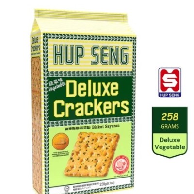 Hup Seng Deluxe Crackers Vegetables Flavour Biscuit 258g