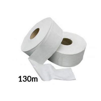 Jumbo Roll Toilet Tissue Virgin Pulp 130m 12 Rolls