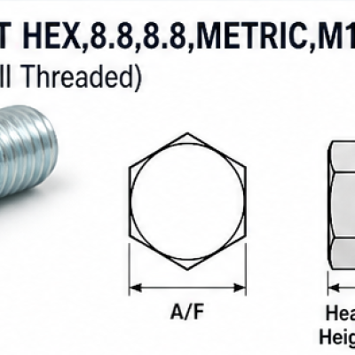 BLT HEX,8.8,8.8,METRIC,M10,30mm (Full Threaded)