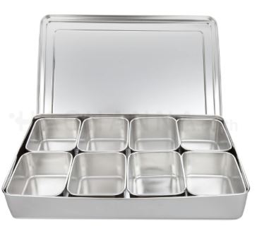 Stainless steel Food Container with 8 Compartments