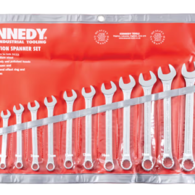 Kennedy Metric, Combination Spanner Set, 6 - 19mm, Set of 14, Chrome Vanadium Steel