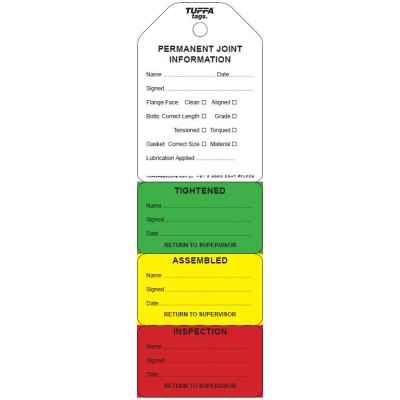 CUSTOMISED INSTRUMENT JOINT INSPECTION TAG [100s]