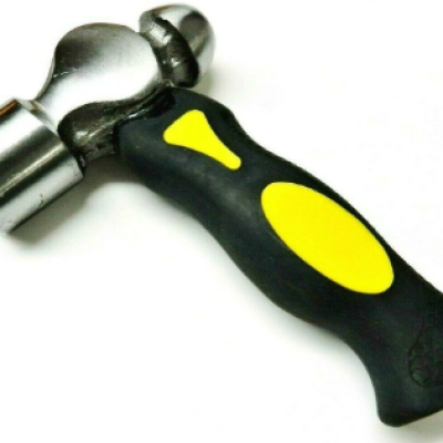 Ball Peen Stubby Steel Hammer Ergonomic Short Handle Metal Crafts 18oz