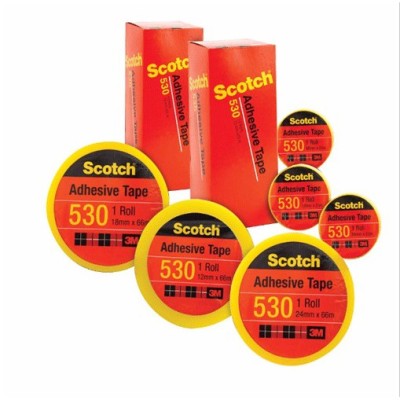 3M Scotch 530 Transparent Cellulose Tape [3 ROLL] 24mm x 66m