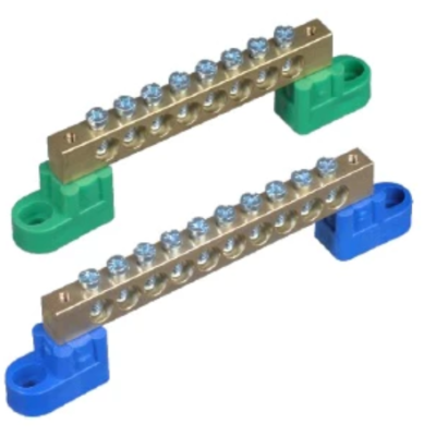 8 WAY NEUTRAL LINK- 60A (BLUE)  (WITHOUT EARTH)