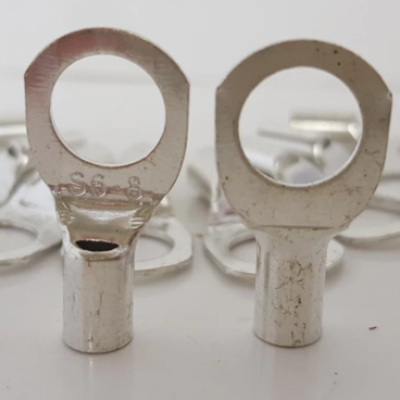 Non-insulated copper cable lug 10mm 8M (10pcs pack)