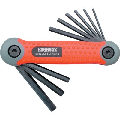 Kennedy 5 64"-1 4" PRO-TORQ HEX WRENCH SET ON CLIP (9-PCE) - KEN6011020K