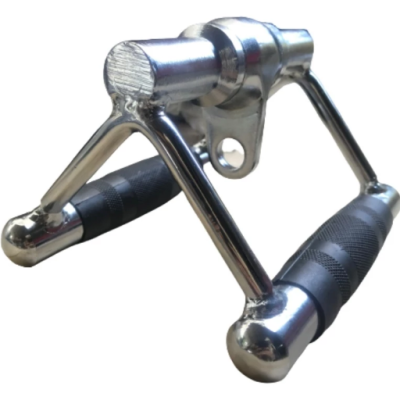 Gym Double D Handle Revolving Bar With Rubber Handgrips