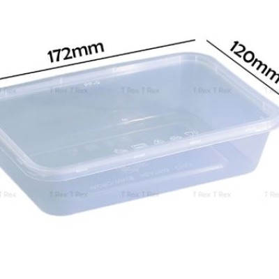 PLASTIC TAKE AWAY CONTAINER-MICROWABLE 500ml