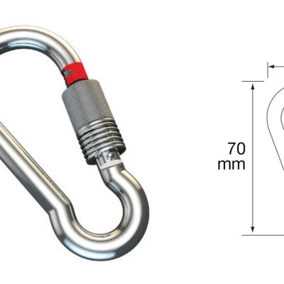 Dropsafe Carabiner 70mm, SWL 80kg