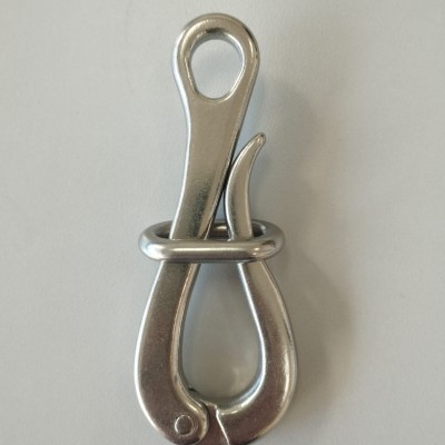 Stainless Steel 316 Pelican Hook With Link 4in