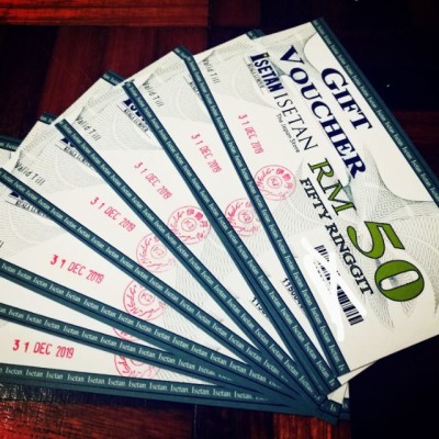 *Isetan Gift Voucher RM50