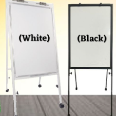 *Flip Chart Whiteboard, 3ft (W) X 4ft (H) - Black