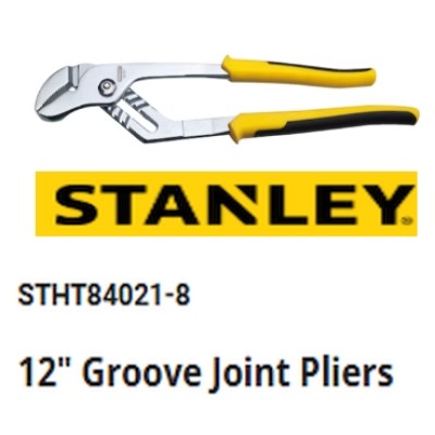 Stanley Heavy Duty Dynagrip 300mm 12" Groove Join Plier   Monkey Plier [STHT84021]