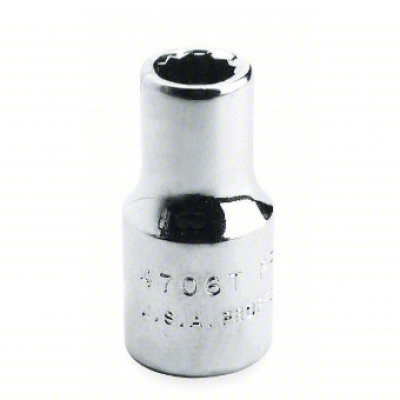 PROTO Socket: Metric, 3 4 in Drive Size, 46 mm Socket Size, 12-Point, Std, Satin, Not Tether Capable (429T24)