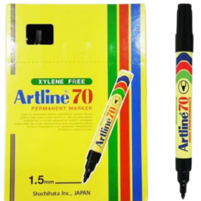 Artline 70 Permanent Marker Pen (Black) (12pcs box)