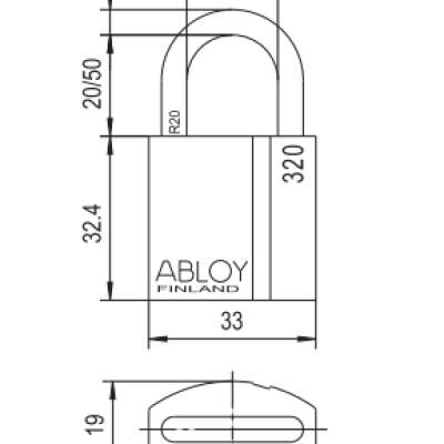 PL320 50 (Brass padlock with chrome finish for everyday use)
