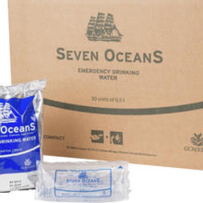 SEVEN OCEANS Water Ration, 500mL Pkt. EC-MED & USCG