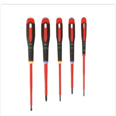 Bahco Pozidriv; Slotted Insulated Screwdriver Set, 5-Piece