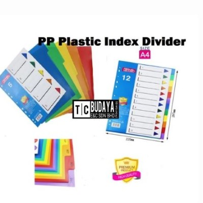 Plastic Index Divider (for filling) 5 colours