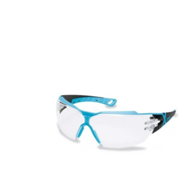 Uvex Pheos CX2, 9198256 Safety Glasses, Blue Frame, Clear Lens