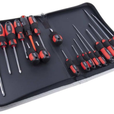 RS PRO Phillips; Pozidriv; Slotted Screwdriver Set, 18-Piece