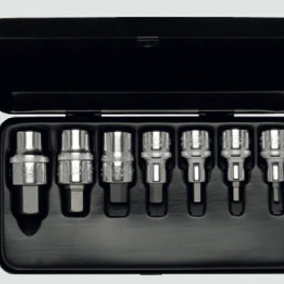 ELORA 770-INMTIN 1 2" Hexagon Socket Set Metric 9Pcs