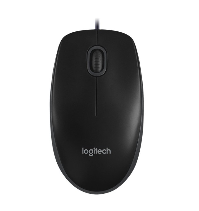 Optical USB Wired Mouse B100 with 800 DPI resolution, Comfortable & Ambidextrous Design