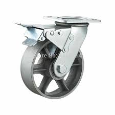 Heavy duty 6" cast iron castor Wheel trolley( Bearing wheel swivel )