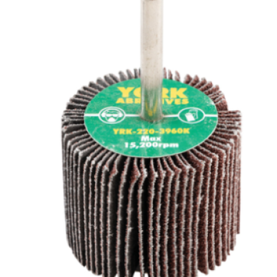 York YRK2204010K Flap Wheel, 60 X 20mm, P60, Aluminium Oxide, 6mm Shank