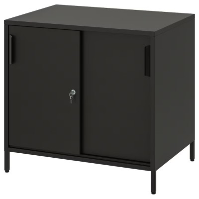 *TROTTEN Cabinet with sliding doors (80x55x75 cm) - Anthracite