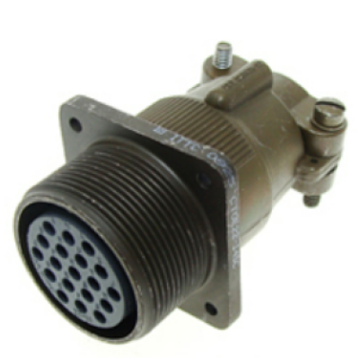 ITT Cannon CA3108R12S-3S Circular Connector, CA Series, MIL-DTL-5015 Series, Right Angle Plug, 2 Contacts, Solder Socket