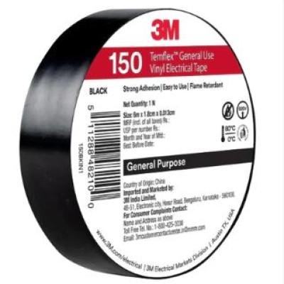 3M 150 TEMPLEX VINYL ELECTRICAL TAPE 18MM x 5M x 0.13MM - BLACK