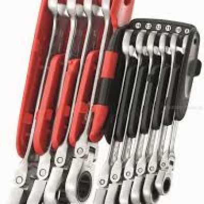 Facom 467BF Series 10-Piece Spanner Set, 8  19 mm, Chrome Vanadium Steel